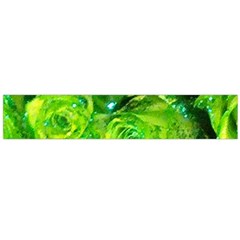 Festive Green Glitter Roses Valentine Love  Flano Scarf (large) by yoursparklingshop