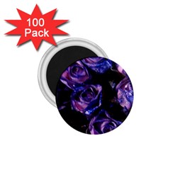 Purple Glitter Roses Valentine Love 1 75  Magnets (100 Pack)  by yoursparklingshop