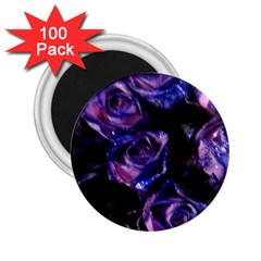 Purple Glitter Roses Valentine Love 2 25  Magnets (100 Pack)  by yoursparklingshop