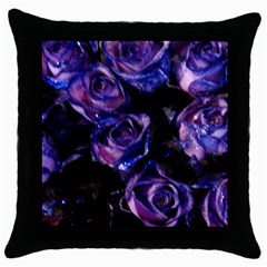 Purple Glitter Roses Valentine Love Throw Pillow Case (black) by yoursparklingshop