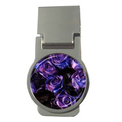 Purple Glitter Roses Valentine Love Money Clips (round)  by yoursparklingshop