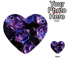 Purple Glitter Roses Valentine Love Playing Cards 54 (heart)  by yoursparklingshop