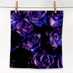 Purple Glitter Roses Valentine Love Face Towel by yoursparklingshop