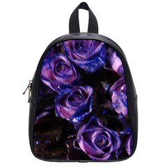 Purple Glitter Roses Valentine Love School Bags (small)  by yoursparklingshop