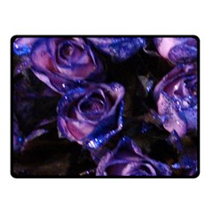 Purple Glitter Roses Valentine Love Fleece Blanket (small) by yoursparklingshop