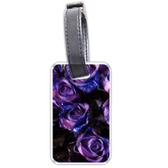 Purple Glitter Roses Valentine Love Luggage Tags (one Side)  by yoursparklingshop