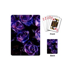 Purple Glitter Roses Valentine Love Playing Cards (mini) 