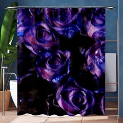 Purple Glitter Roses Valentine Love Shower Curtain 60  X 72  (medium)  by yoursparklingshop