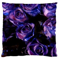 Purple Glitter Roses Valentine Love Large Cushion Case (one Side) by yoursparklingshop