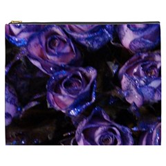 Purple Glitter Roses Valentine Love Cosmetic Bag (xxxl)  by yoursparklingshop