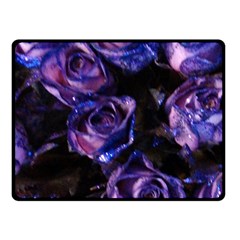 Purple Glitter Roses Valentine Love Double Sided Fleece Blanket (small)  by yoursparklingshop