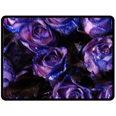 Purple Glitter Roses Valentine Love Double Sided Fleece Blanket (large)  by yoursparklingshop