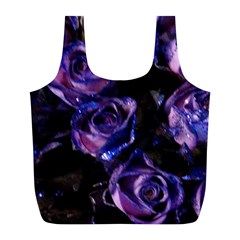 Purple Glitter Roses Valentine Love Full Print Recycle Bags (l)  by yoursparklingshop