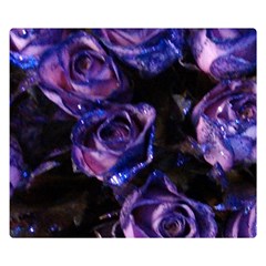 Purple Glitter Roses Valentine Love Double Sided Flano Blanket (small)  by yoursparklingshop