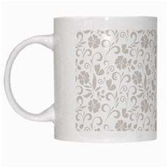 Elegant Seamless Floral Ornaments Pattern White Mugs by TastefulDesigns