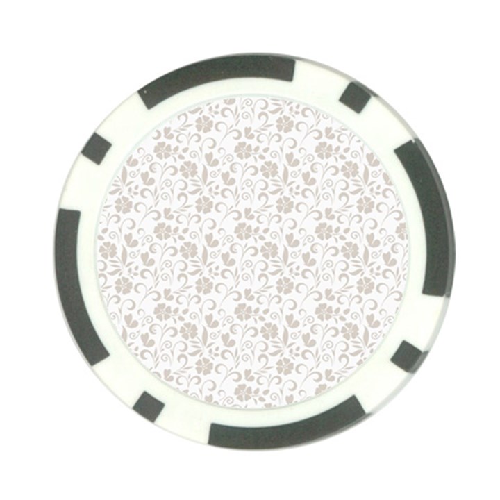 Elegant seamless Floral Ornaments Pattern Poker Chip Card Guards