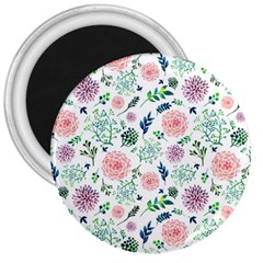 Hand Painted Spring Flourishes Flowers Pattern 3  Magnets by TastefulDesigns