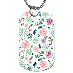 Hand Painted Spring Flourishes Flowers Pattern Dog Tag (one Side) by TastefulDesigns