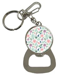 Hand Painted Spring Flourishes Flowers Pattern Bottle Opener Key Chains by TastefulDesigns