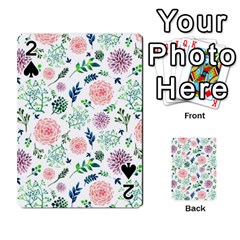 Hand Painted Spring Flourishes Flowers Pattern Playing Cards 54 Designs  by TastefulDesigns