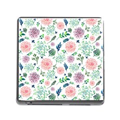 Hand Painted Spring Flourishes Flowers Pattern Memory Card Reader (square) by TastefulDesigns