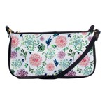 Hand Painted Spring Flourishes Flowers Pattern Shoulder Clutch Bags Front