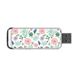 Hand Painted Spring Flourishes Flowers Pattern Portable USB Flash (Two Sides) Front