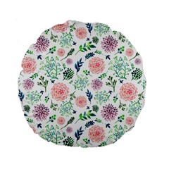 Hand Painted Spring Flourishes Flowers Pattern Standard 15  Premium Flano Round Cushions by TastefulDesigns