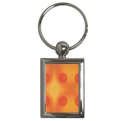 Sunny Happy Orange Dots Key Chains (rectangle)  by yoursparklingshop