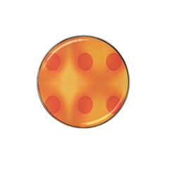 Sunny Happy Orange Dots Hat Clip Ball Marker (10 Pack) by yoursparklingshop