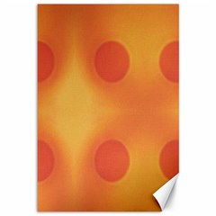 Sunny Happy Orange Dots Canvas 12  X 18   by yoursparklingshop