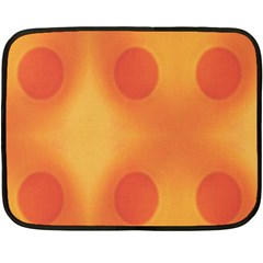 Sunny Happy Orange Dots Double Sided Fleece Blanket (mini)  by yoursparklingshop