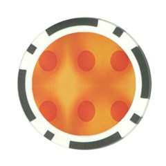 Sunny Happy Orange Dots Poker Chip Card Guards (10 Pack) 