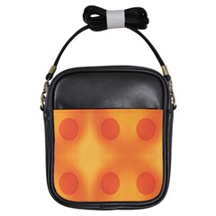 Sunny Happy Orange Dots Girls Sling Bags by yoursparklingshop