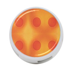 Sunny Happy Orange Dots 4-port Usb Hub (one Side) by yoursparklingshop