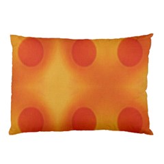 Sunny Happy Orange Dots Pillow Case (two Sides) by yoursparklingshop