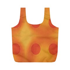 Sunny Happy Orange Dots Full Print Recycle Bags (m)  by yoursparklingshop