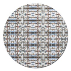 Geometric Diamonds Magnet 5  (round) by yoursparklingshop