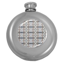 Geometric Diamonds Round Hip Flask (5 Oz) by yoursparklingshop