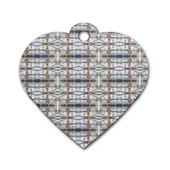 Geometric Diamonds Dog Tag Heart (one Side) by yoursparklingshop