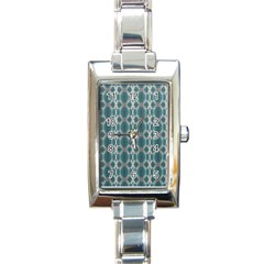 Tropical Blue Abstract Ocean Drops Rectangle Italian Charm Watch by yoursparklingshop