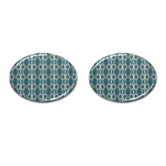 Tropical Blue Abstract Ocean Drops Cufflinks (oval) by yoursparklingshop