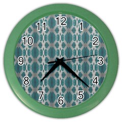 Tropical Blue Abstract Ocean Drops Color Wall Clocks by yoursparklingshop