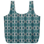 Tropical Blue Abstract Ocean Drops Full Print Recycle Bags (L)  Front