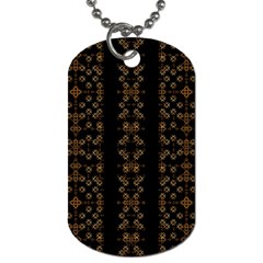 Dark Arabic Stripes Dog Tag (one Side) by dflcprints