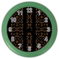 Dark Arabic Stripes Color Wall Clocks by dflcprints