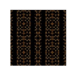 Dark Arabic Stripes Small Satin Scarf (square)  by dflcprints