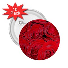 Red Roses Love 2 25  Buttons (10 Pack)  by yoursparklingshop