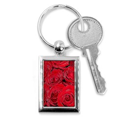 Red Roses Love Key Chains (rectangle)  by yoursparklingshop