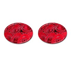 Red Roses Love Cufflinks (oval) by yoursparklingshop